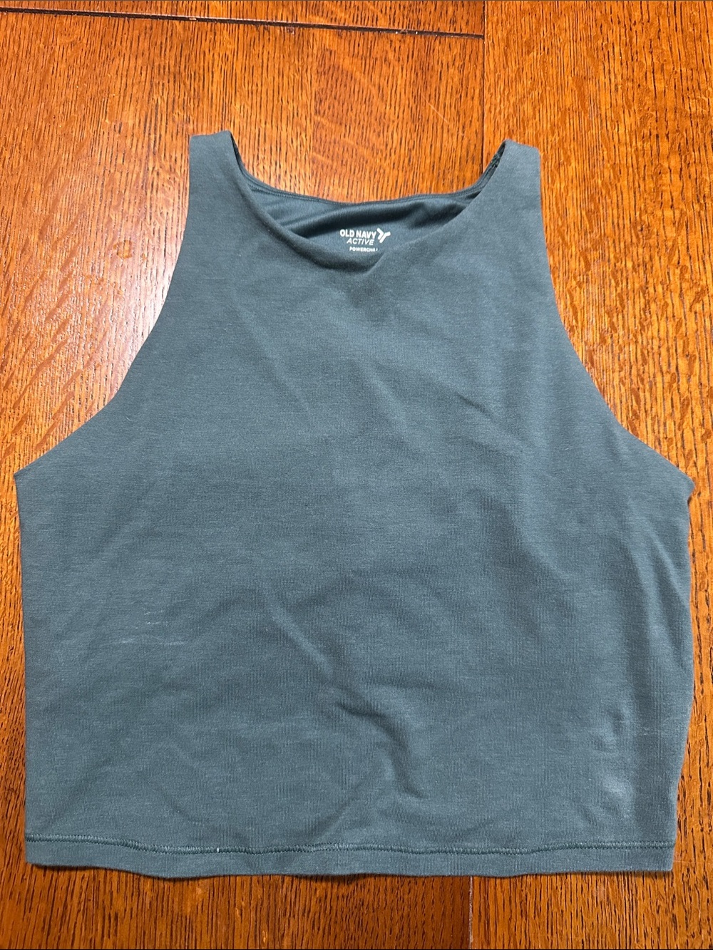 Blueish Gray Old Navy Active Cropped Shirt